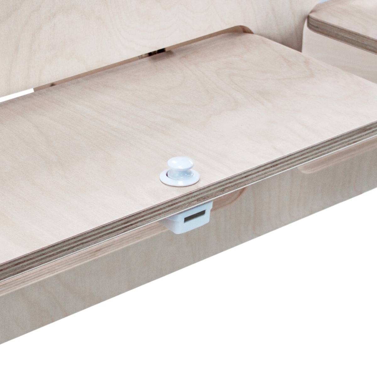 Wohnwagen Oberschrank Wohnmobil 120cm x 30cm x 30cm Camper Hängeschrank Birkensperrholz Trennwand Möbel Stauraum Leichtgewichtig Unbehandelt Soft-Close Druckknöpfe Vorgebohrte Löcher Befestigungssatz