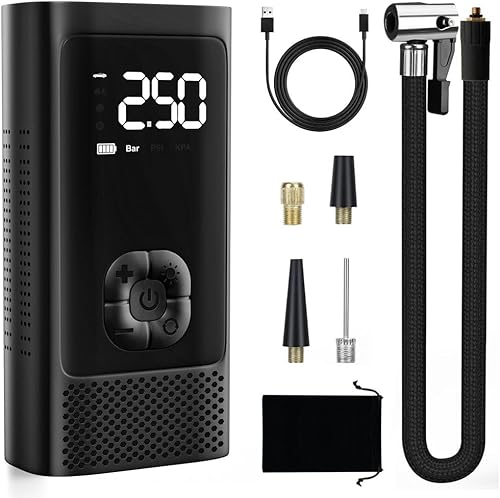 Inflador de neumáticos Compresor de aire portátil - Bomba de aire 4 veces más rápida de 150 PSI para neumáticos de automóvil - Inflador de