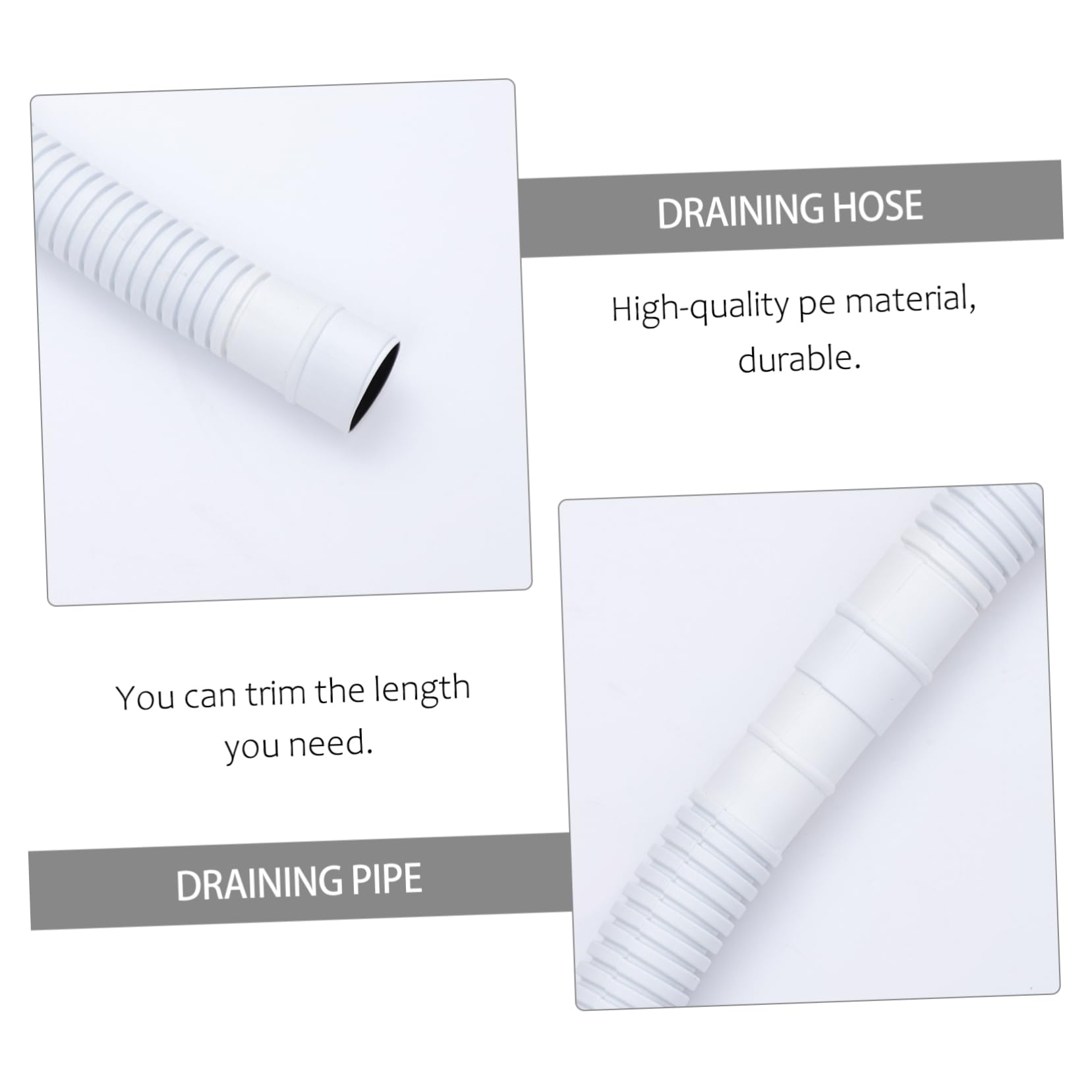 Tubo Scarico Condensa Condizionatore Pe Rinforzato 1 Pz | Tubo Flessibile per Scarico Condensa Condizionatore, Atmosfera Estiva, Installazione Semplice