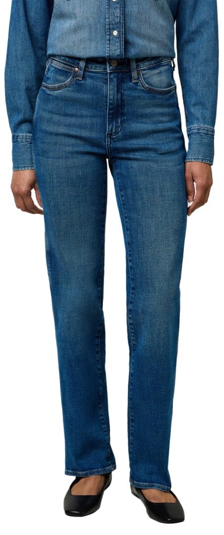 Wrangler Women's Straight Fit Straight Leg Jeans, Canyon Crest, 32W x 32L