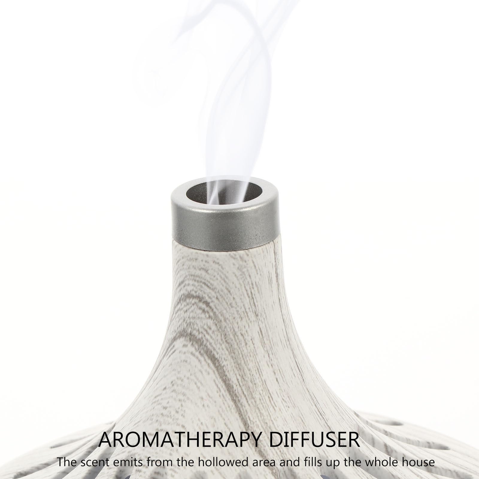 Difusor de Aromaterapia de 400ml Luz Ajustable y Temporizador