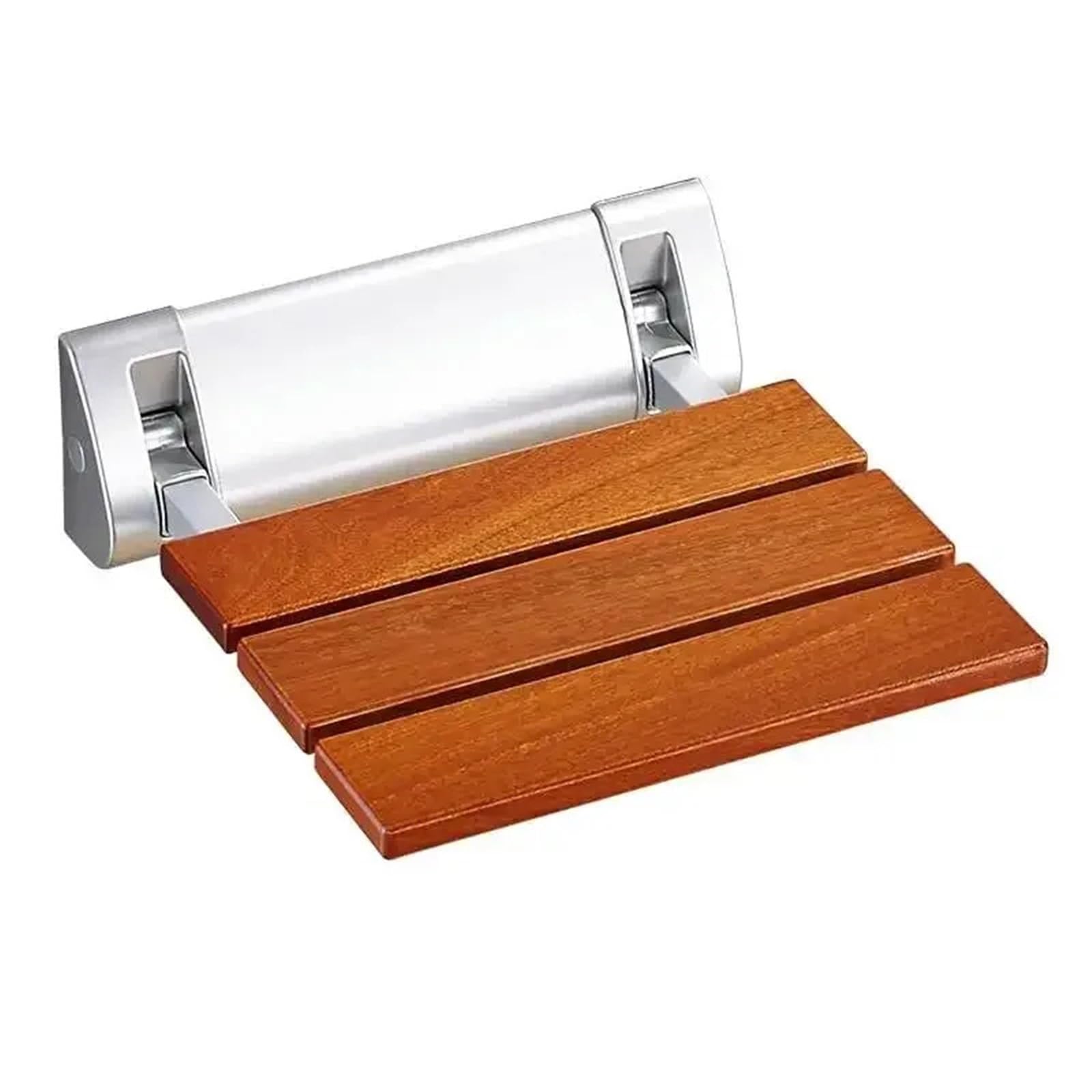 Asiento Plegable de Madera Maciza for baño, Taburete Pared la Ducha, barandilla Antideslizante sin barreras, Silla Acero Inoxidable para Personas Mayores