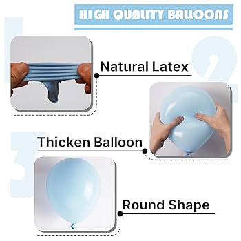 Amazon.com: PartyWoo Baby Blue Balloons 152pcs Different