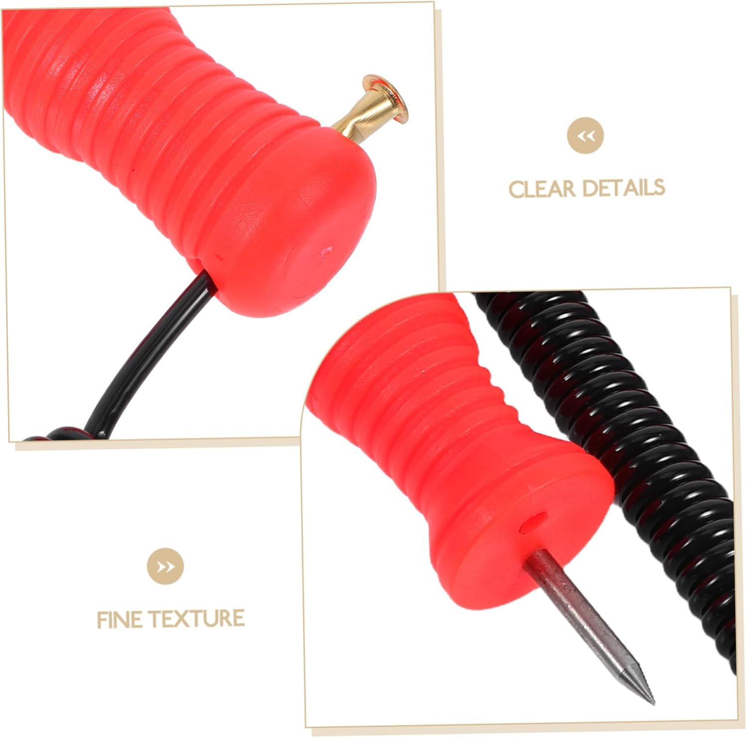 Happyyami Portable Ice Fishing Chisel Orange Neck Strap for Easy Carrying for Ice Breaking and Snow Removal Outdoor Activities