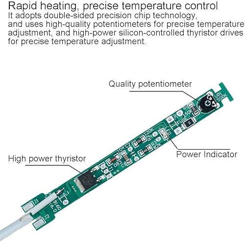 Miniatura 7 de Kit de soldador electrónico - Herramienta de soldadura de temperatura ajustable de 60 W, pistola de soldadura de calefacción interna de
