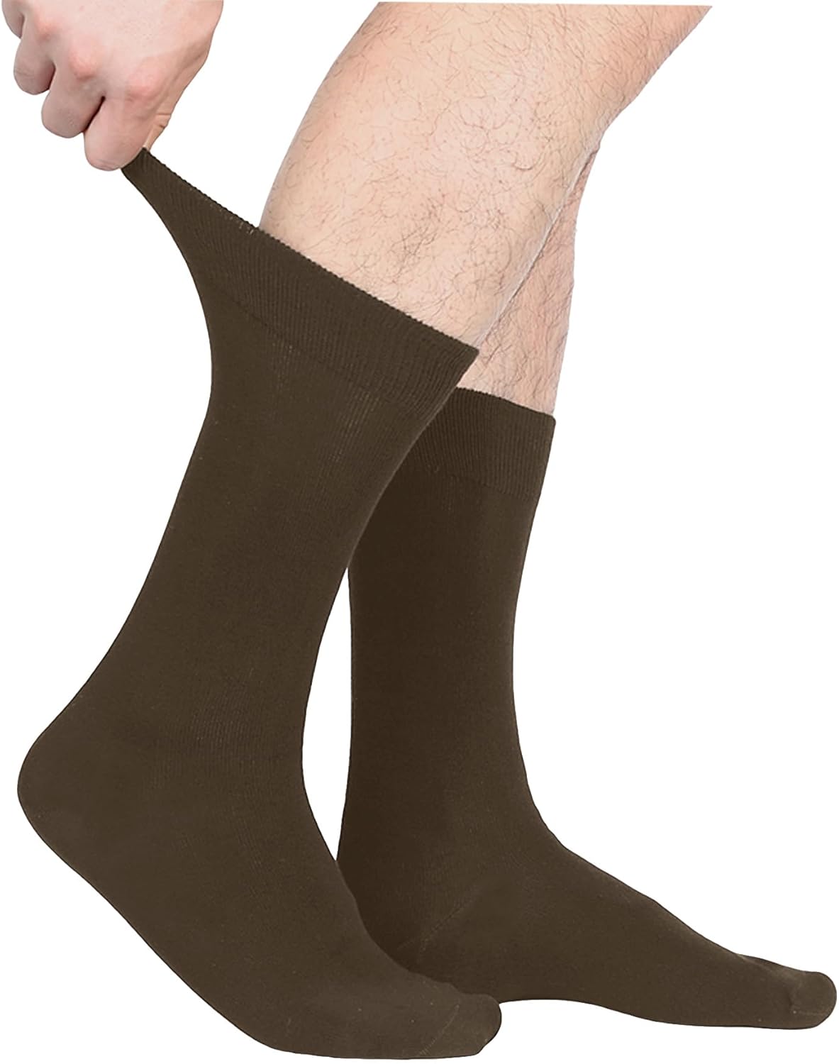 Dress Socks for Men, 4 Pairs Comfortable Crew Moisture Wicking Men Socks, Seamless Stretchy Casual Sports Socks - Image 4