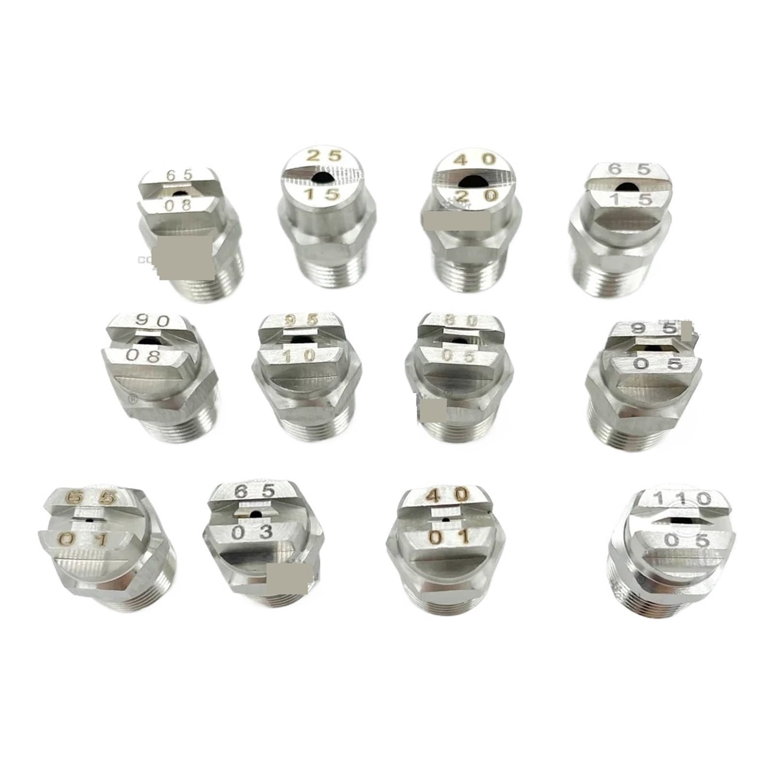 Ebzfaso 8005 Flat Fan Spray Tip, Flat Fan Nozzle 1/4 Stainless High Pressure Car Washing(,10Pc)