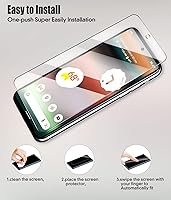 Vista 7 de Protector de pantalla de vidrio templado para Google Pixel 6A, dureza 9H, antiarañazos, sin burbujas, paquete de 2