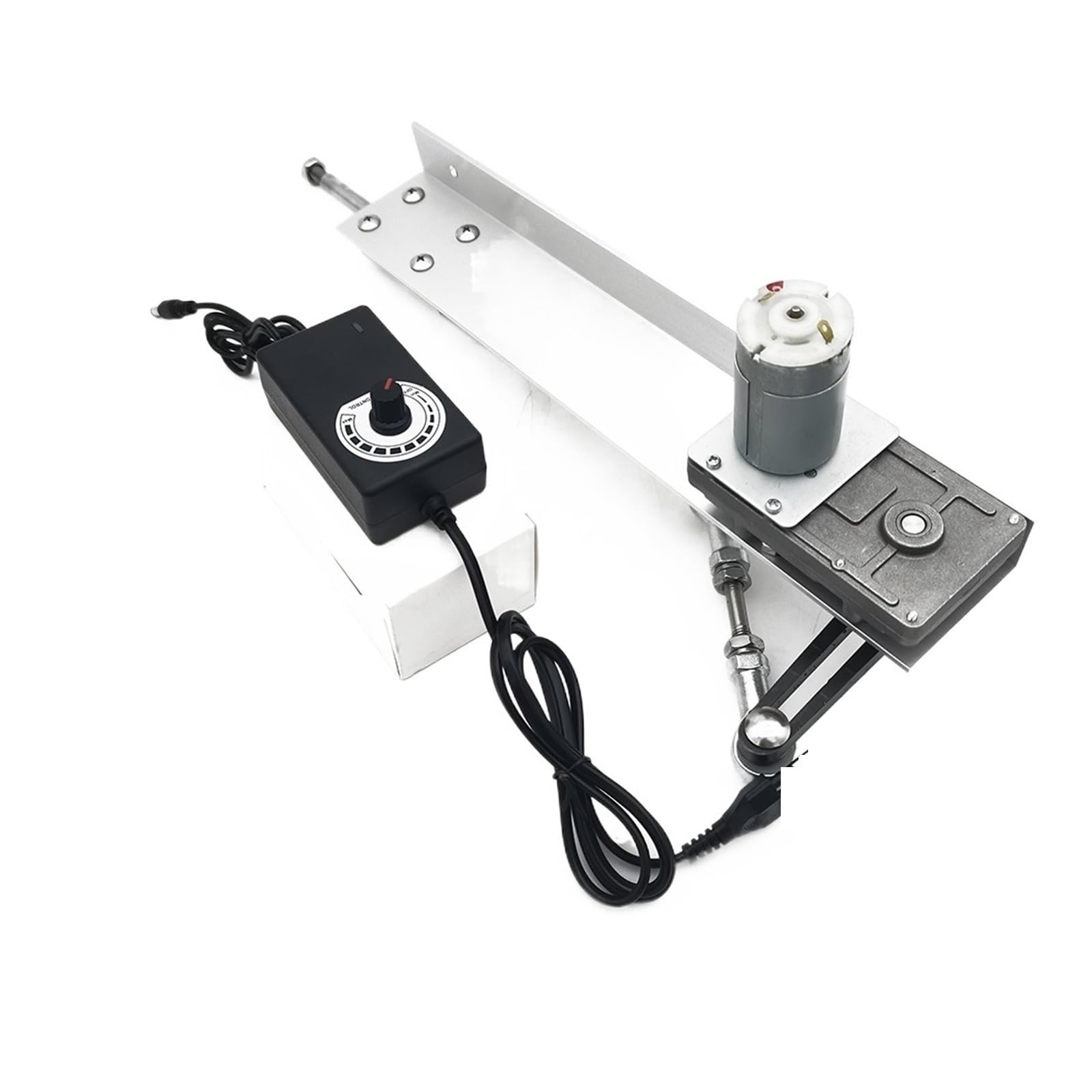 Actionneur linéaire à Cycle alternatif DC 24V engrenage télescopique réglable moteur bricolage moteur avec contrôleur de vitesse course 3-15CM(DC24V,120RPM)