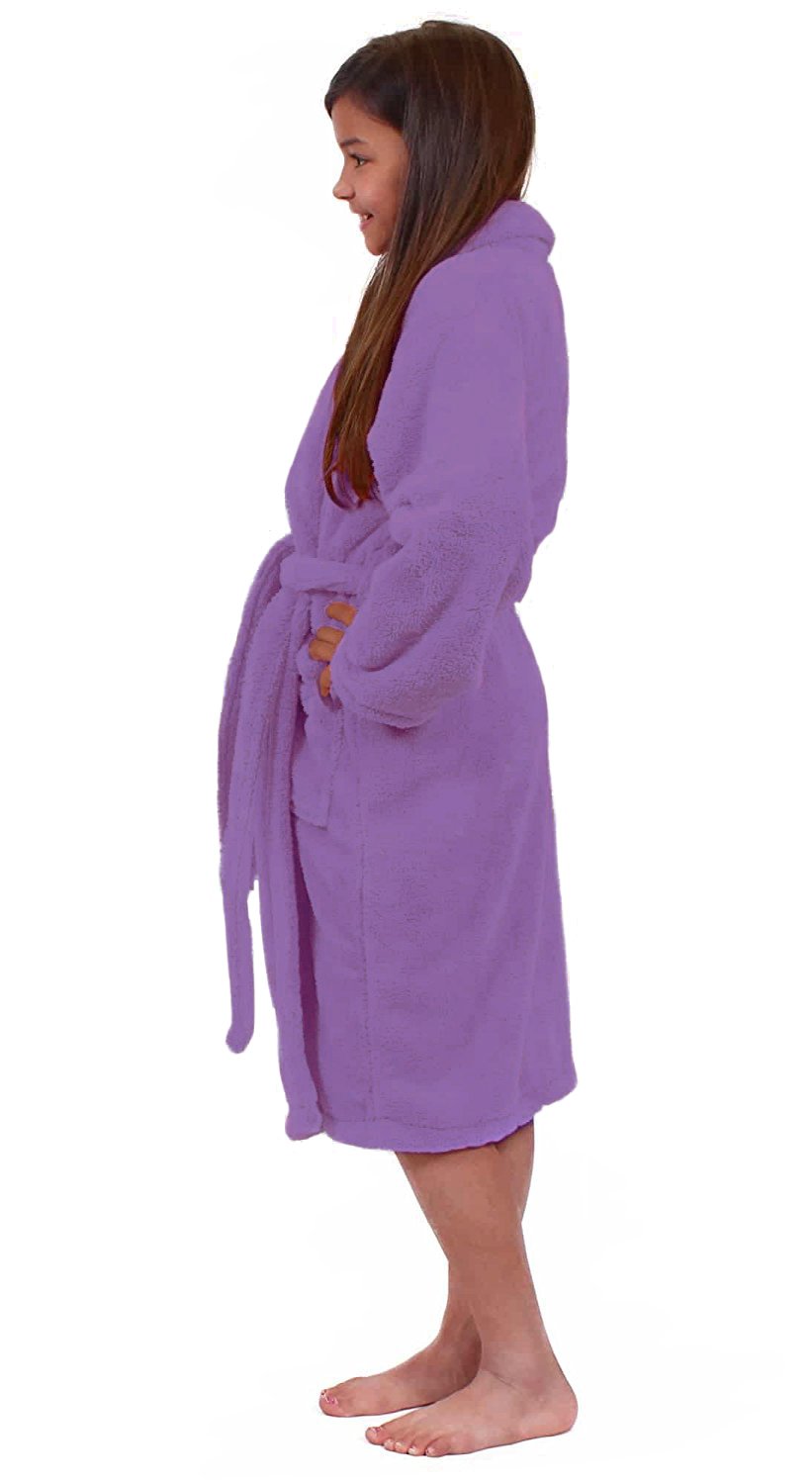 Girls Ultra Soft Plush Bathrobe Made in Turkey