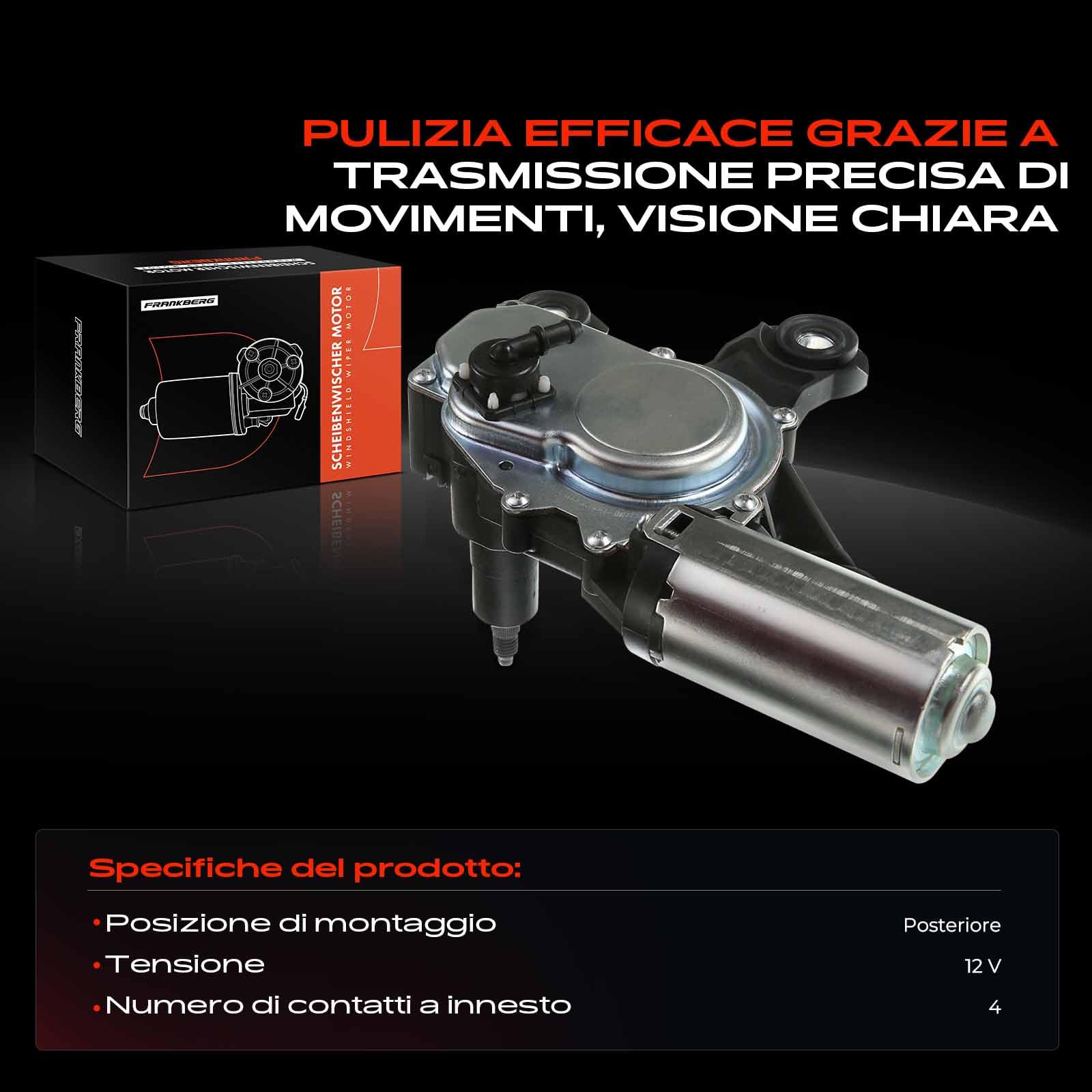 Frankberg Motore Tergicristallo Motore Tergicristallo Parabrezza Compatibile con A4 Avant 8K5 A3 Sportback 8PA A4 Avant 8E5 A3 8P1 A6 Avant 4F5 Replace# 8E9955711D