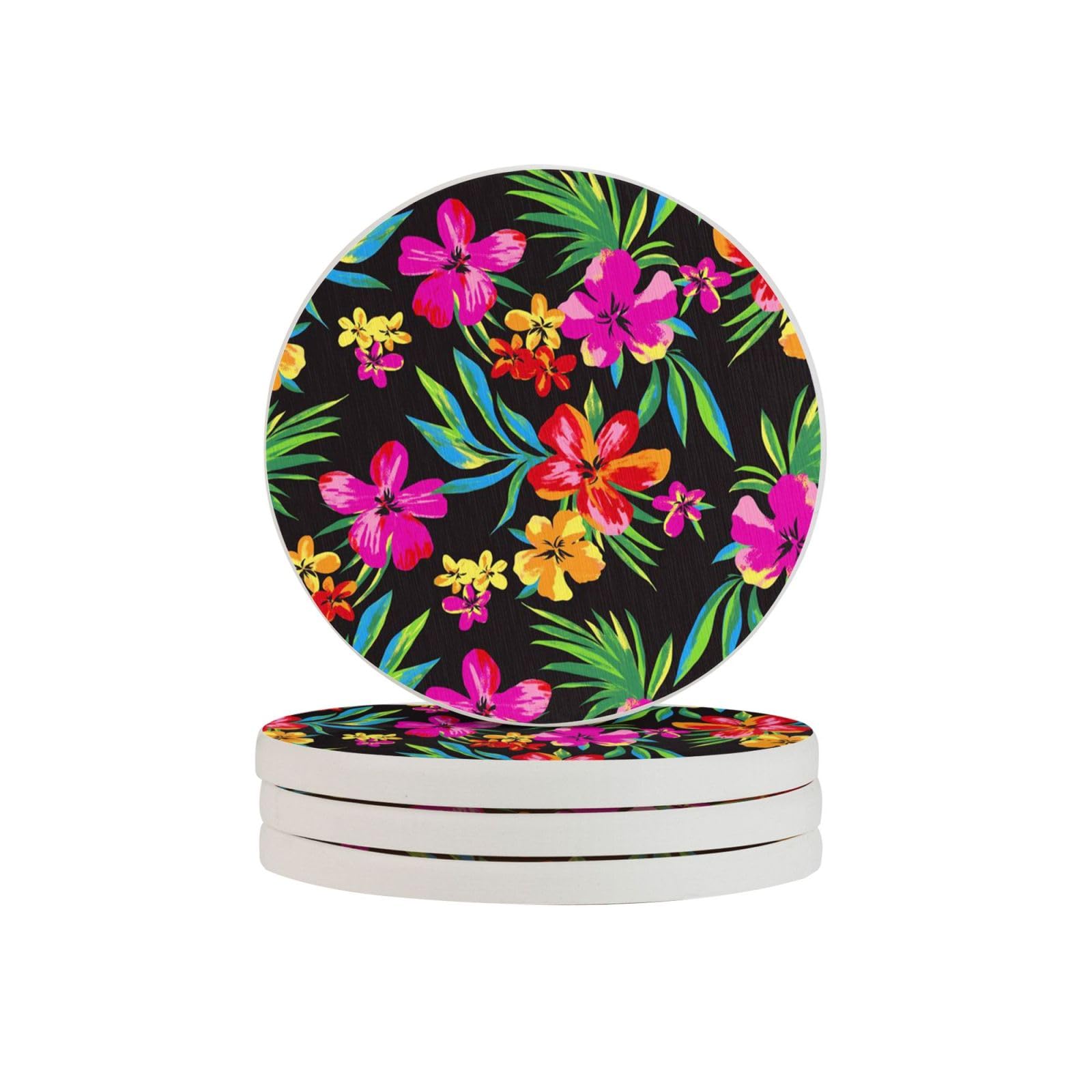 Dessous de verre rond en diatomite pour apéritif et table de jardin