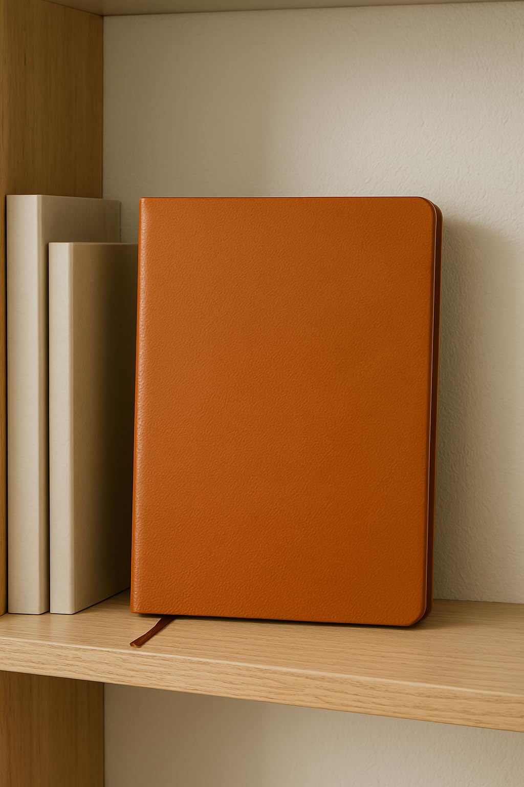 Fark Tanıtım Çizgisiz Not Defteri, Taba Termo Deri Kapaklı Defter, 128 Yaprak A5 Defter, Ofis ve Kırtasiye (14cm x 21 cm) (Taba Kapak)
