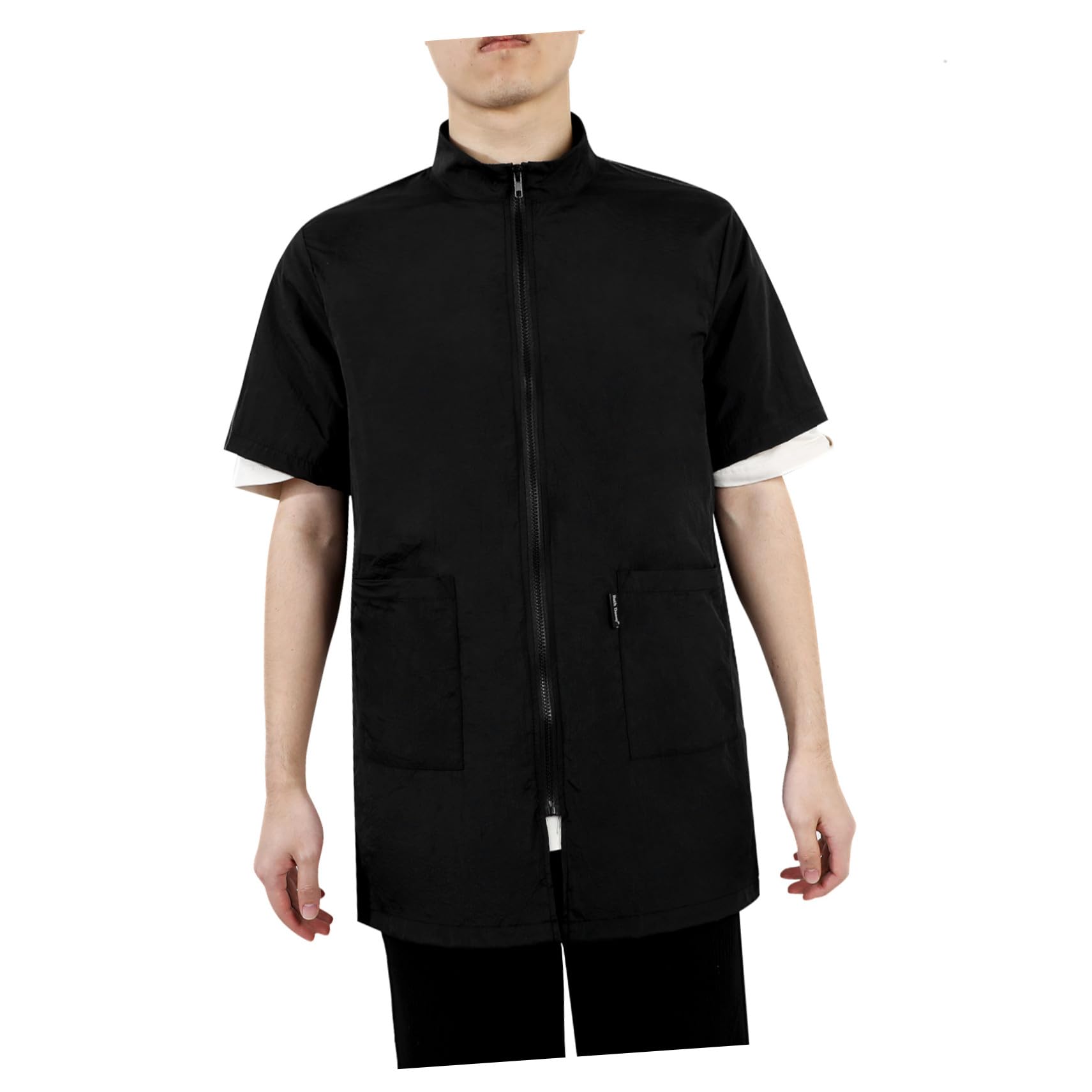 Blouse de toilettage noire lavable en machine pour chien et chat