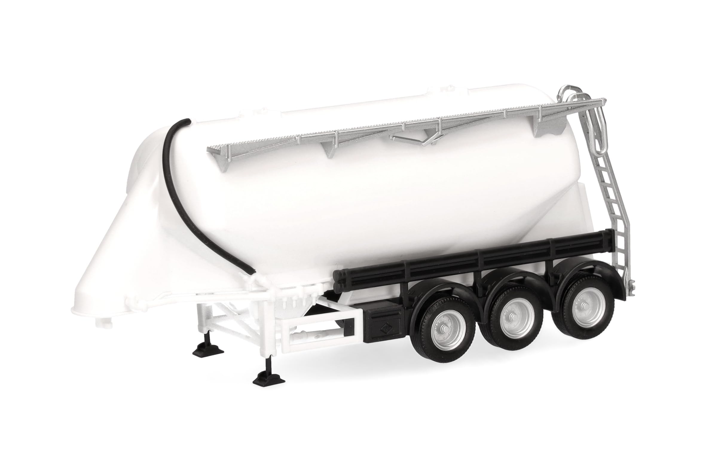 herpa Truck Model Udder Silo Trailer Field Ties 35 m³ 3 Axles White Miniature in Scale 1:87, Collector's Items, Made in Germany, Plastic
