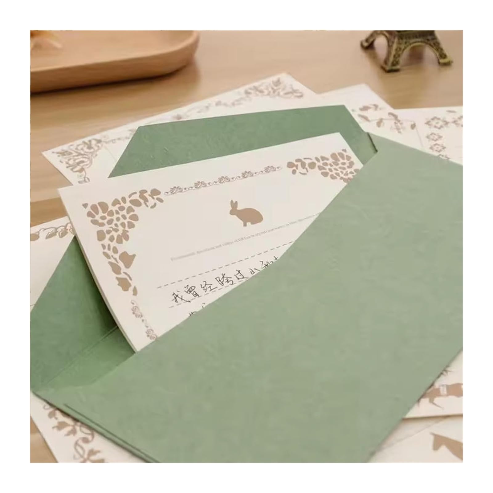 Vintage Briefpapier 100 Stück Vintage-Blumendesign