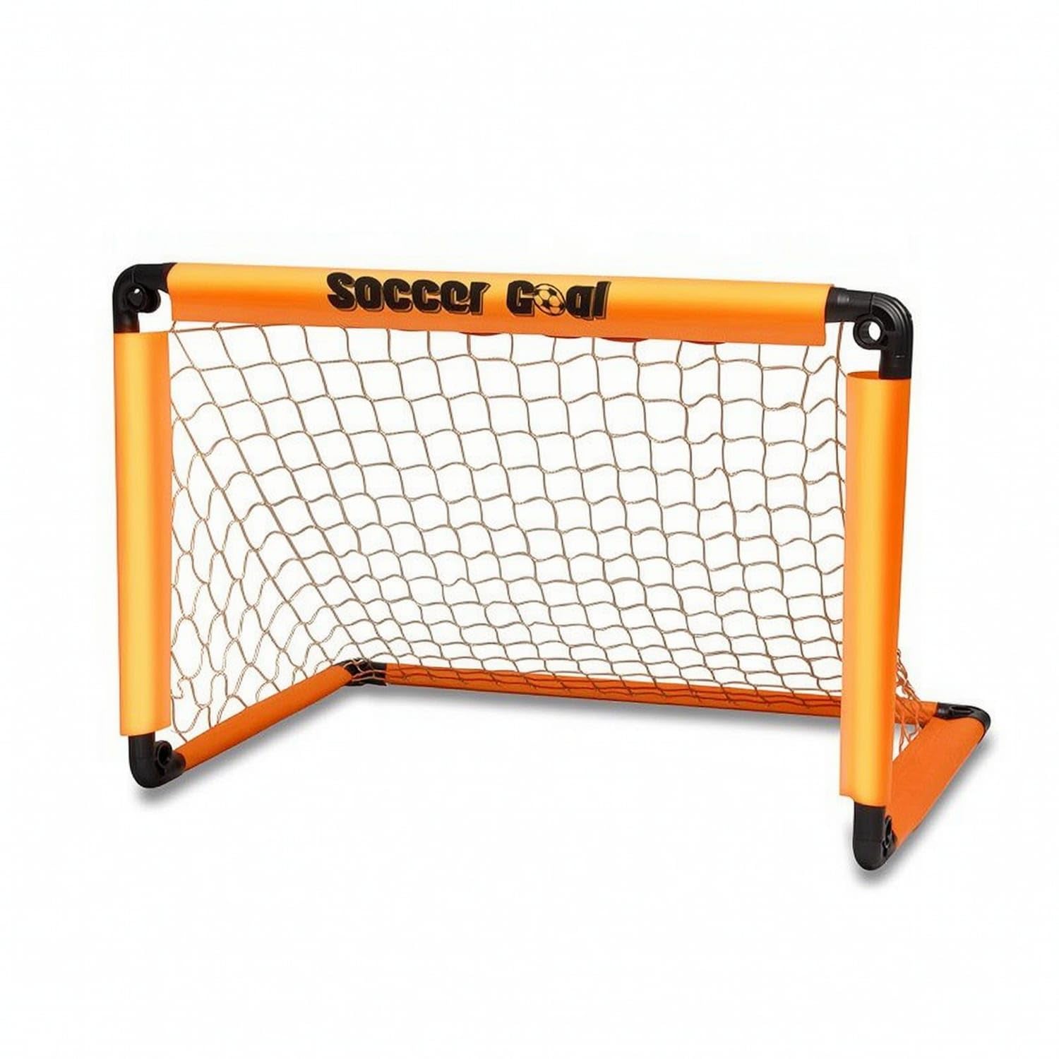 Compact Foldable Soccer Goal Lightweight Portable Soccer Goal Quick Setup Sports Equipment Tooltool-Less for Children, Adolescent, Training, Backyard, Outdoor, Indoor, Orange, S-image-10