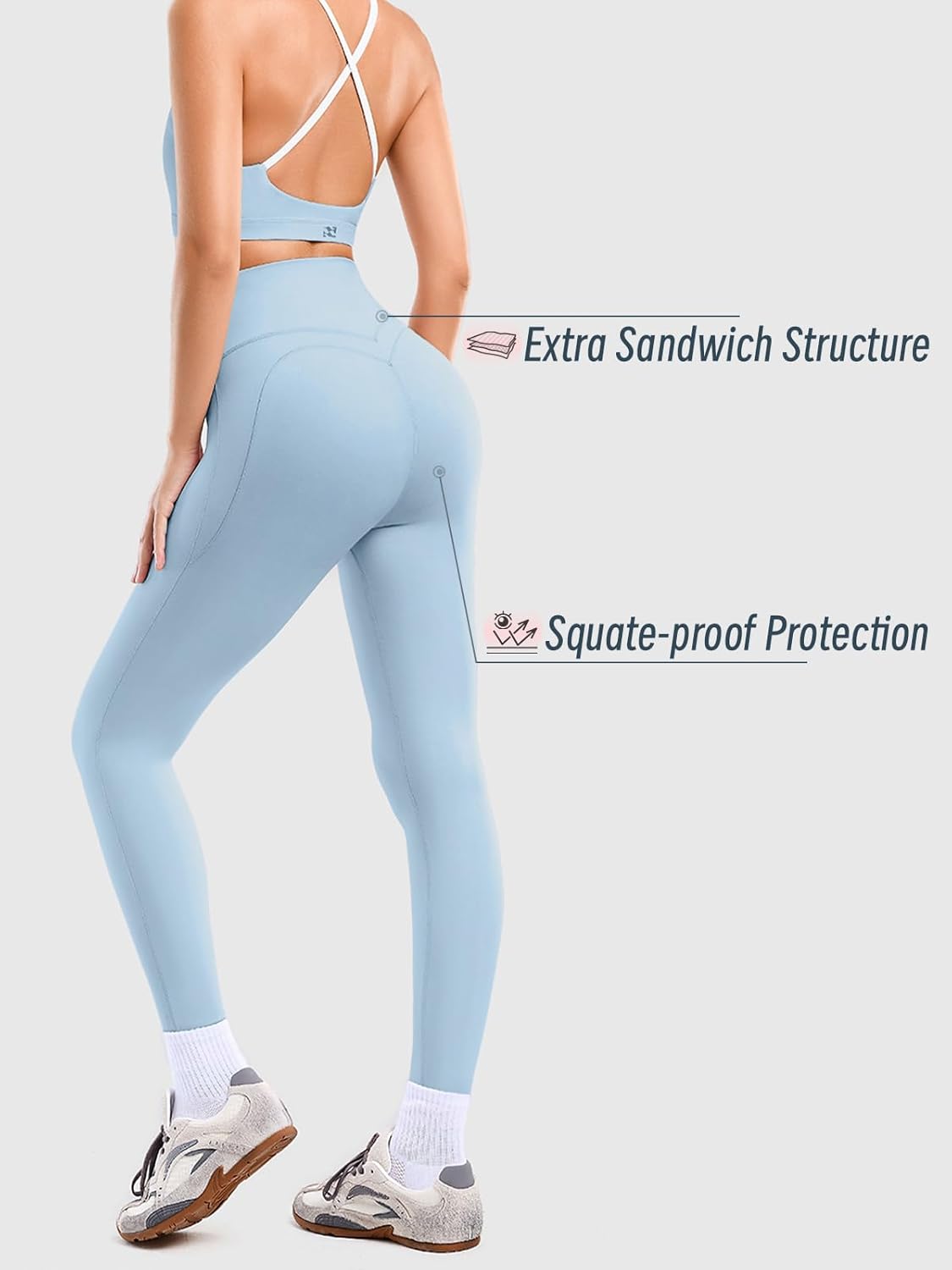 Workout Crossover Leggings for Women,V-cross Athletic Pants High Waist Gym Leggings for Pialtes,Yoga,Athleisure