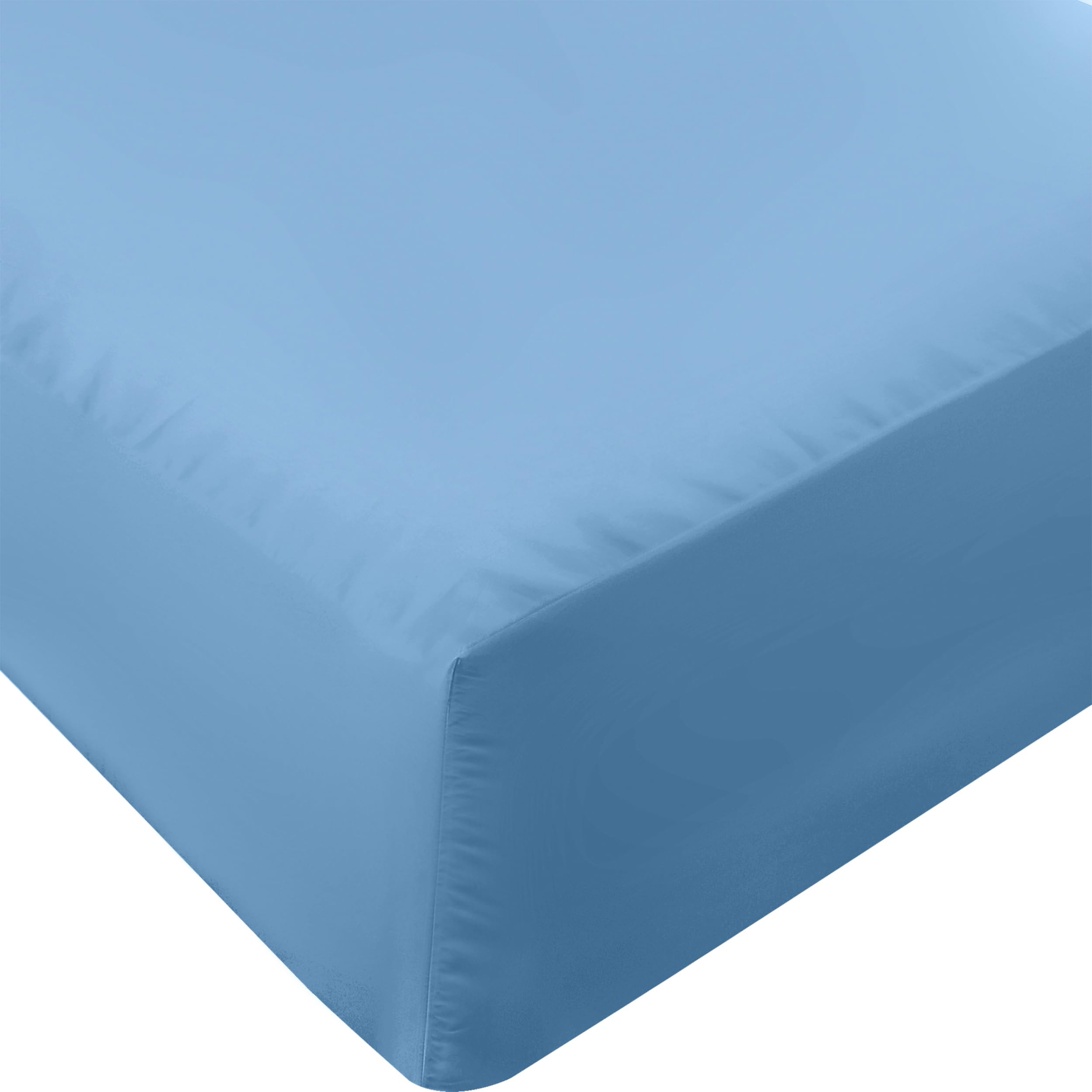 Queen Fitted Sheet, Ultra Soft Fits Up to 15 Inch Deep Pocket, Dutch Blue