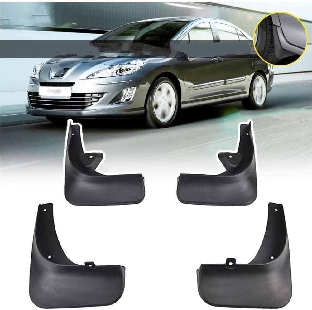 RESKIU 4PCS Mud Flaps for Peugeot 408 Sedan 2010-2015, Splashproof No Drill Easy Install Front Rear Wheel Protection Fender Mudflaps All-Weather Splash Guards