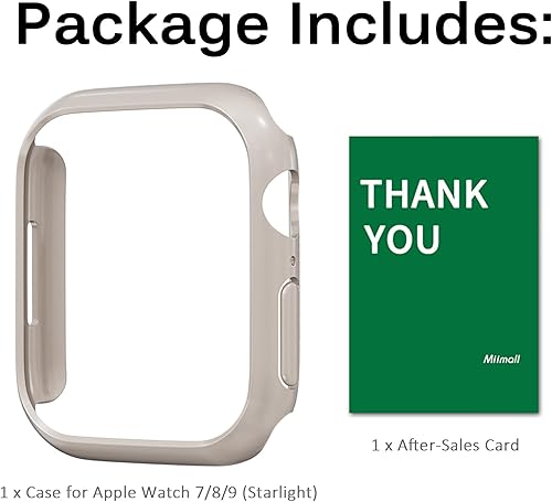 Miniatura 8 de Miimall Funda compatible con Apple Watch Series 987 de 1.614 pulgadas, cubierta protectora completa, ligera, a prueba de golpes, carcasa protectora