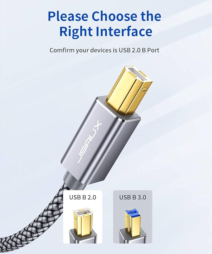 Amazon.com: JSAUX Printer Cable, 6.6FT USB Printer Cord 2.0