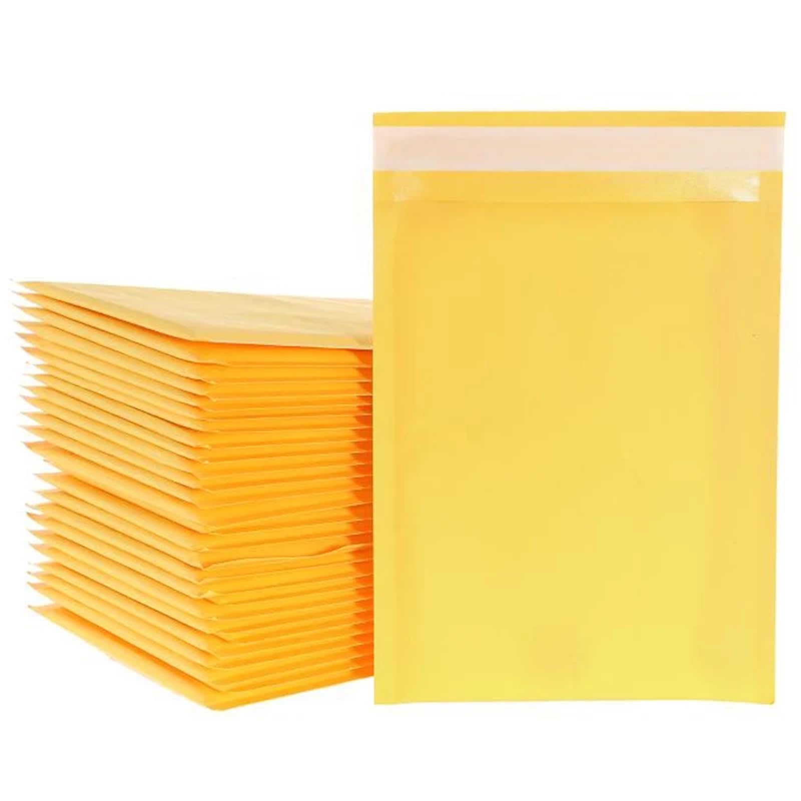 100 unids/Lote Bolsas de Sobres de Burbujas de Papel Kraft Sobres de envío Acolchados con Bolsa de Correo de Burbujas Varios tamaños Amarillo for Shipping Packaging Maile Self Seal(25x30cm)