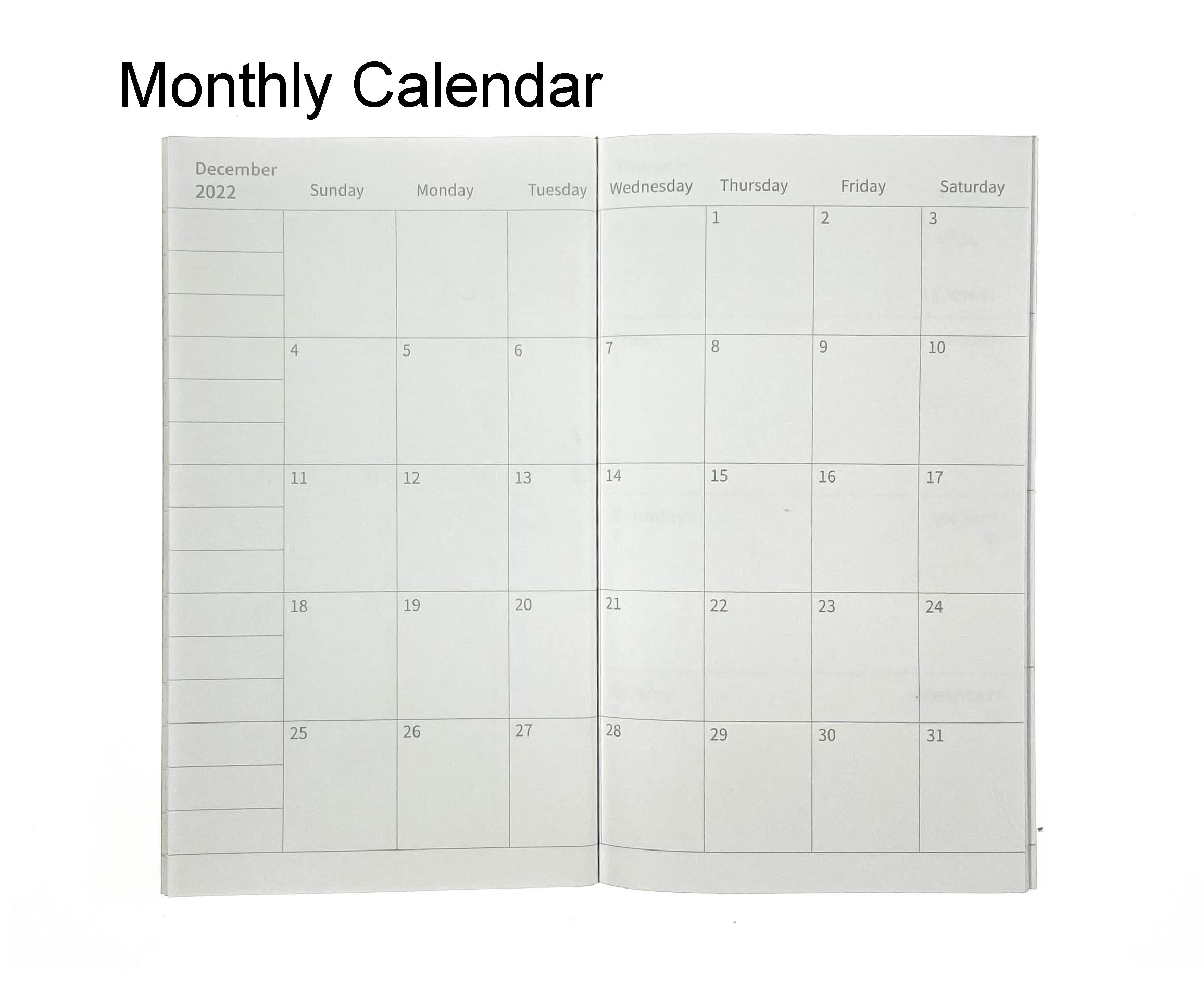 Buy UNIQUE HM&LN 2022 Planner Refills, Monthly Calendar & Weekly, Jan