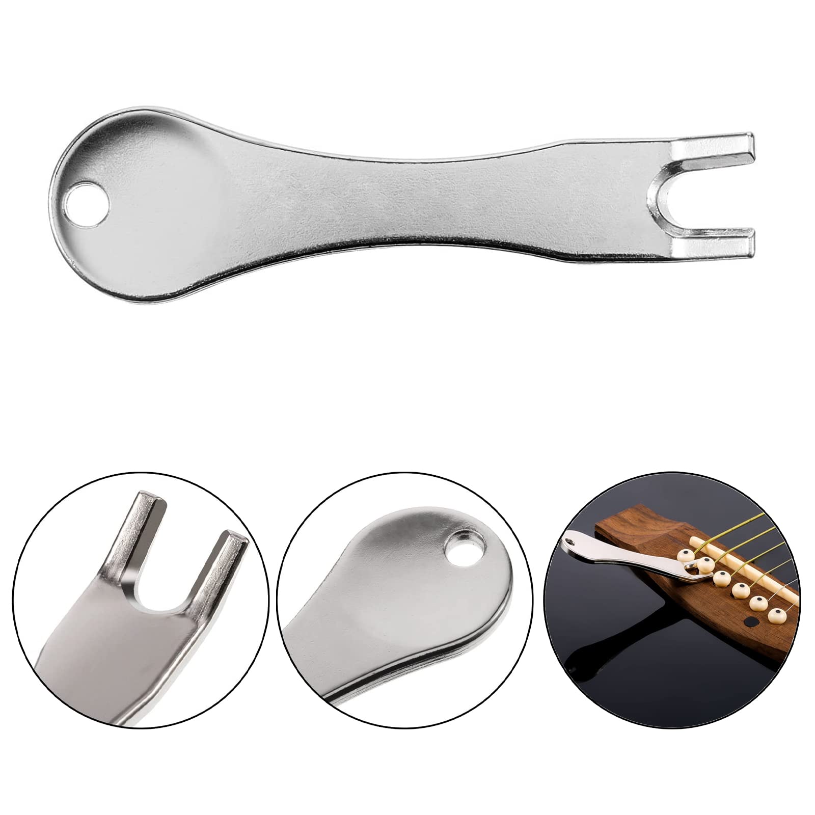 Lot De 10 Chevilles De Chevalet Pour Guitare COACOM + Extracteur - Noir - Pour Guitare Acoustique Et Ukulélé