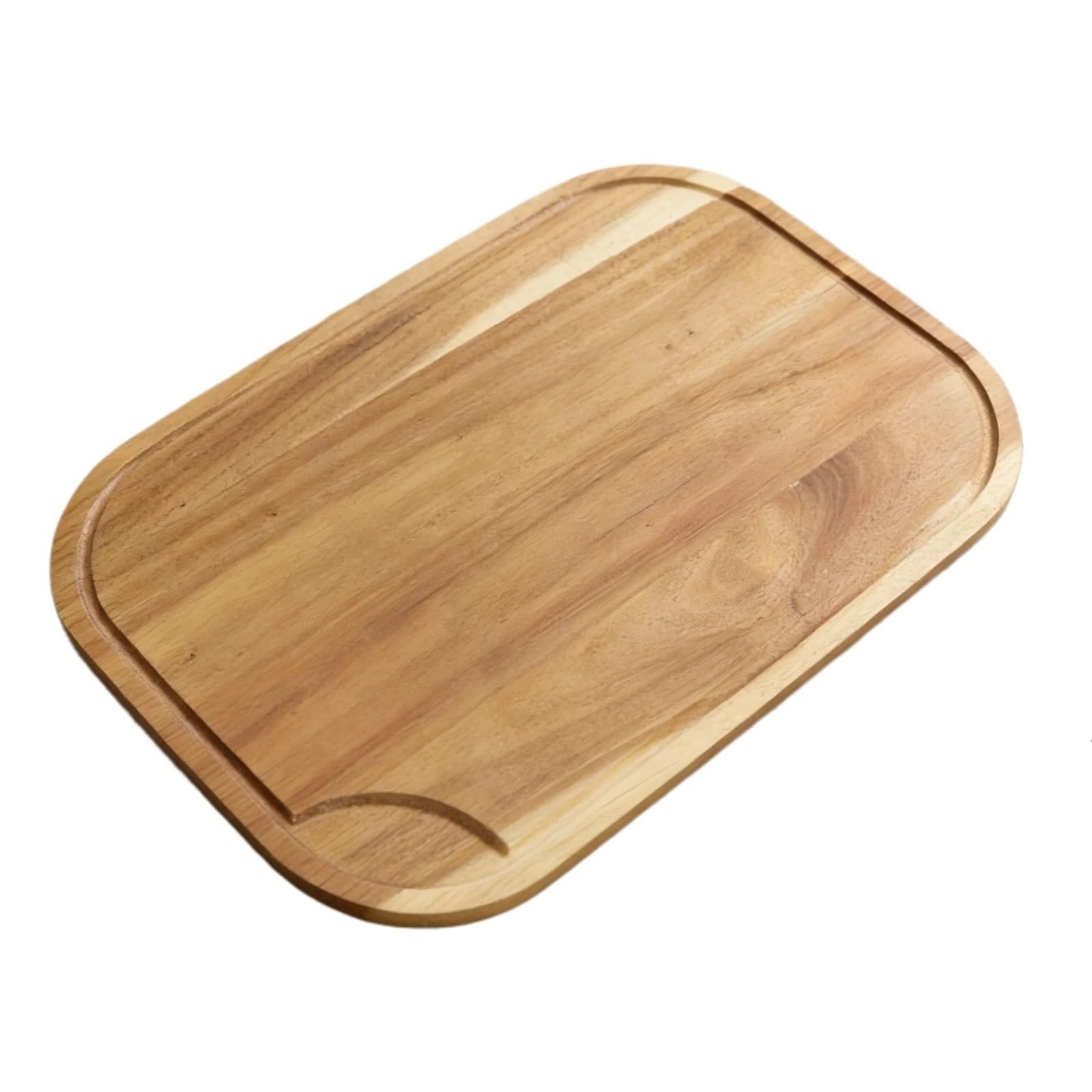 Tabla de cortar de madera maciza de acacia, antideslizante