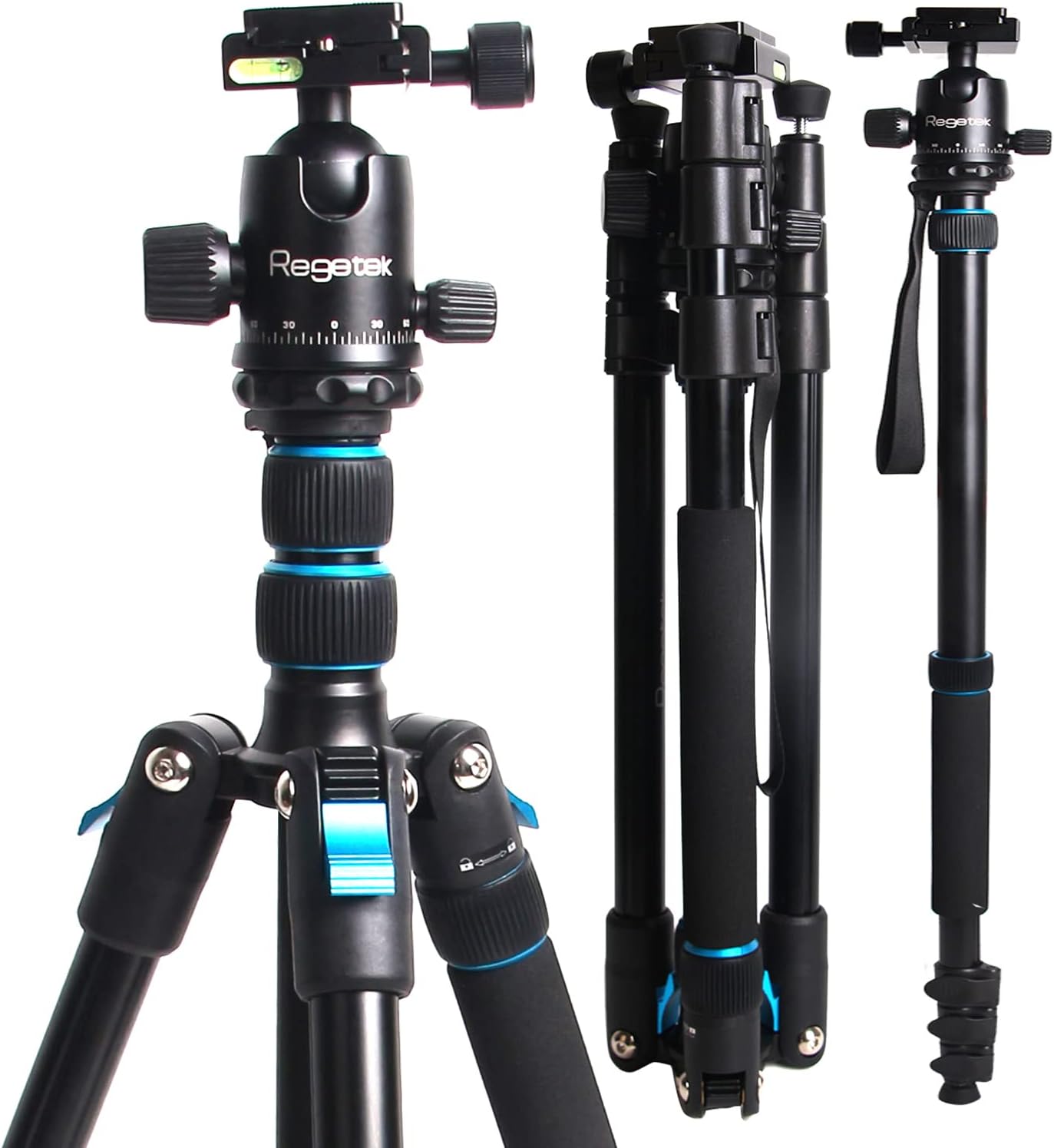 Tripod for Camera, Regetek 71" Camera Tripod, Professional Aluminum Tripod Monopod