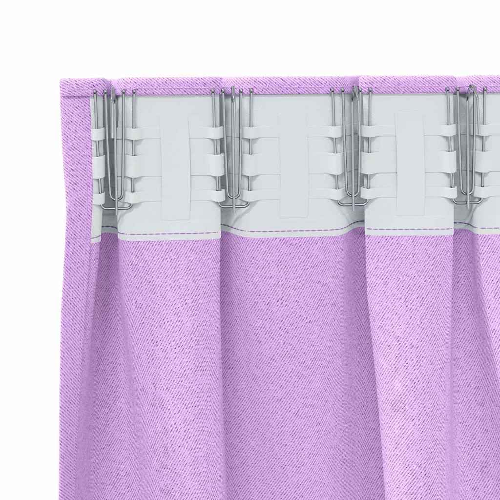 Verdunkelungs-Vorhänge mit Ringen, Polyester 140 x 140 cm, 2-teilig lila, Blickdicht, für Wohnzimmer Schlafzimmer Kinderzimmer, vielseitige Aufhängung, Sichtschutz, Lichtregulierung