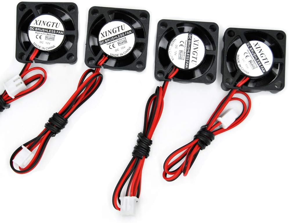 5x Ventilateurs Miniatures 25x10mm 12V - Pour PC, Imprimante 3D, Carte Graphique - Faible Bruit - Roulements Hydrauliques