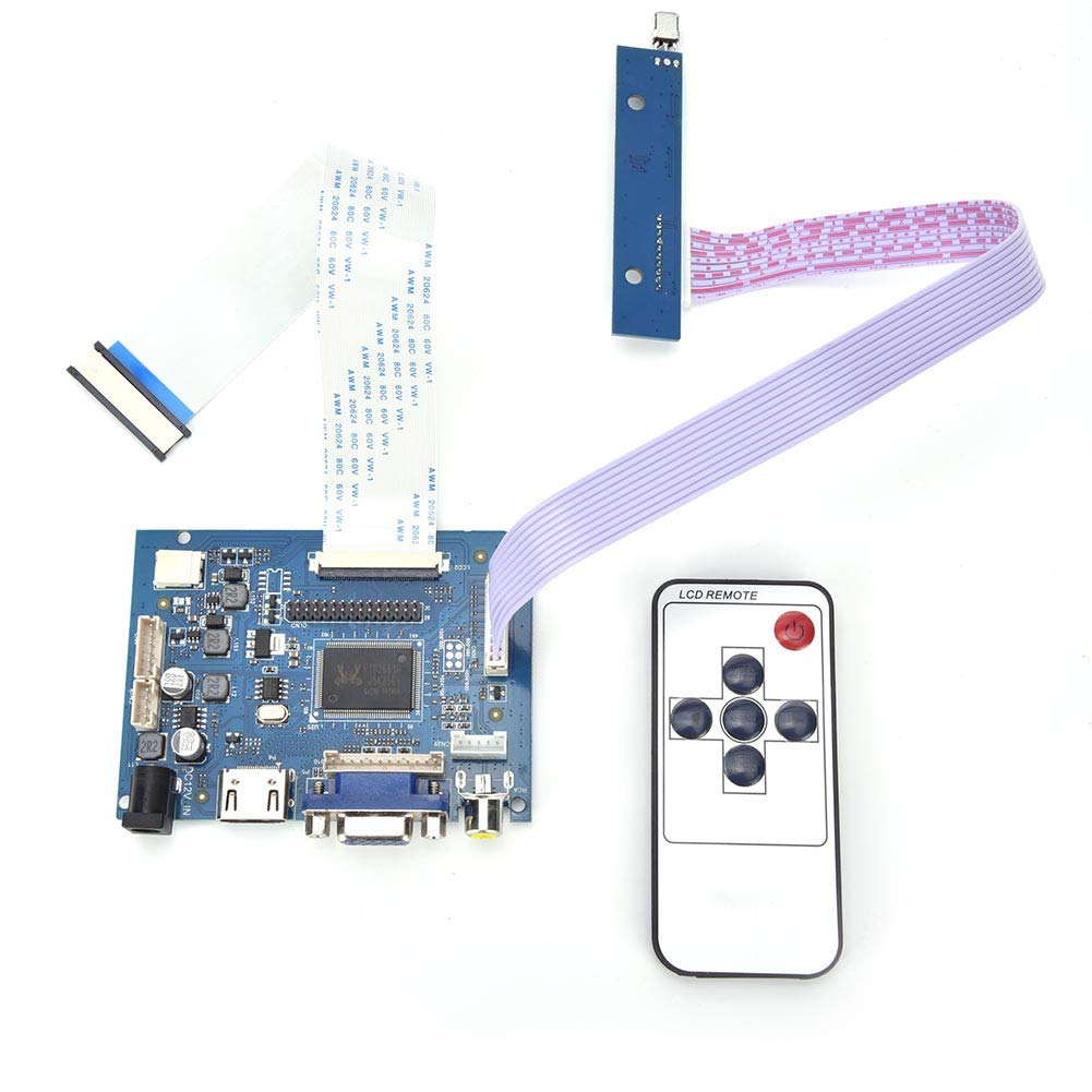 VGA LCD Controller Board,HDMI VGA 2AV Reversing Driver Board for 7inch AT070TN92 800x480 LCD Display-image-12
