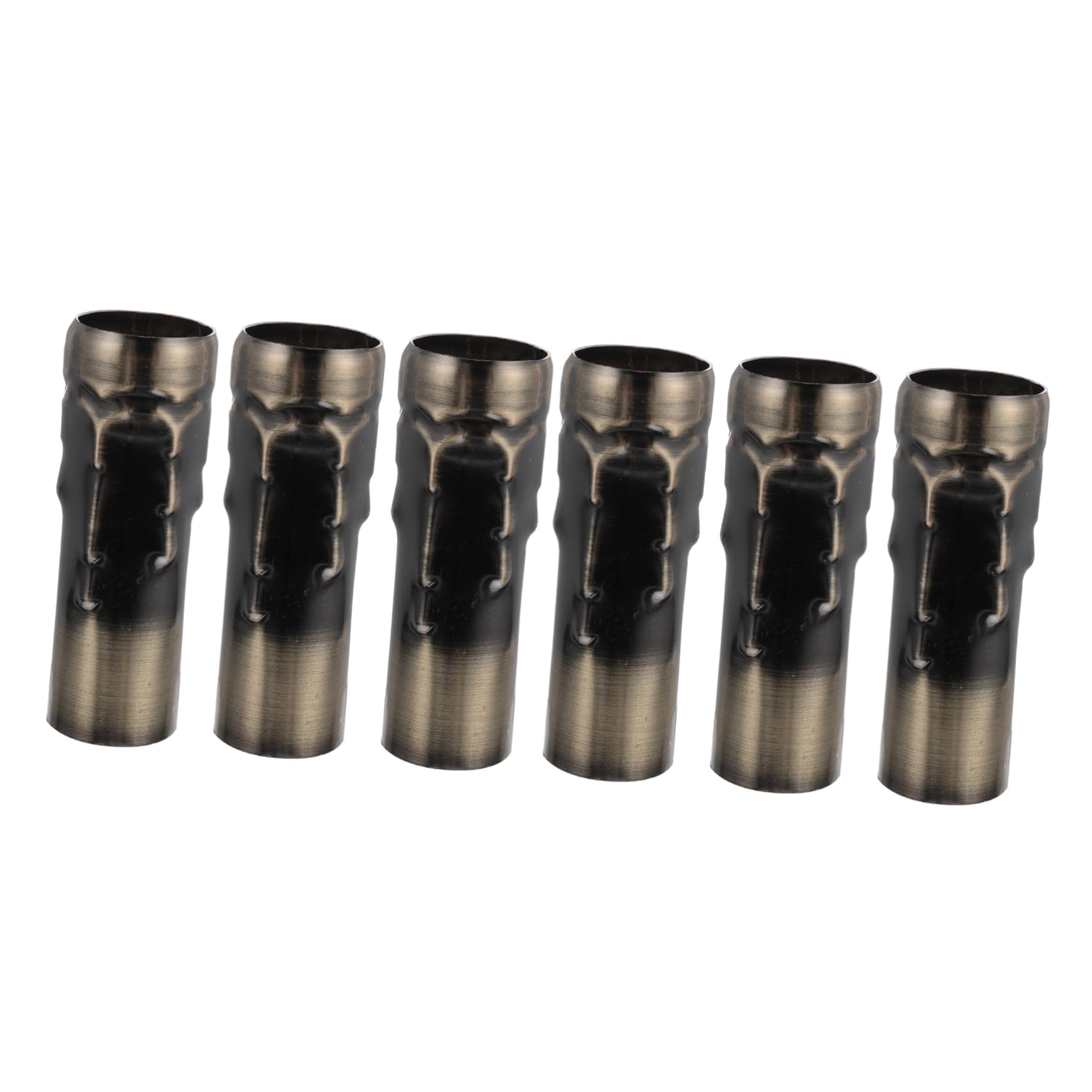Set 6 Manicotti In Ferro Per Lampadari A Candela E14 - Coperture Base Candelabro, Effetto Cera Realistico