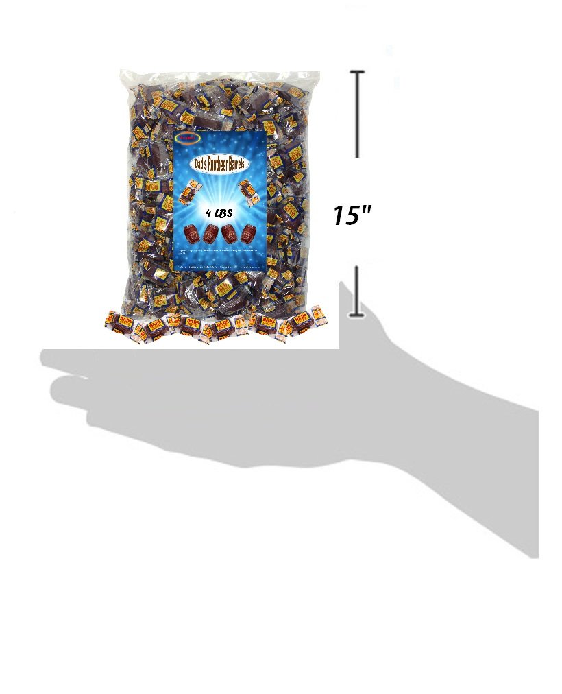 Dad's Root Beer Barrels Old Fashioned Candy | Bulk hard candy individually wrapped | 4 Lbs