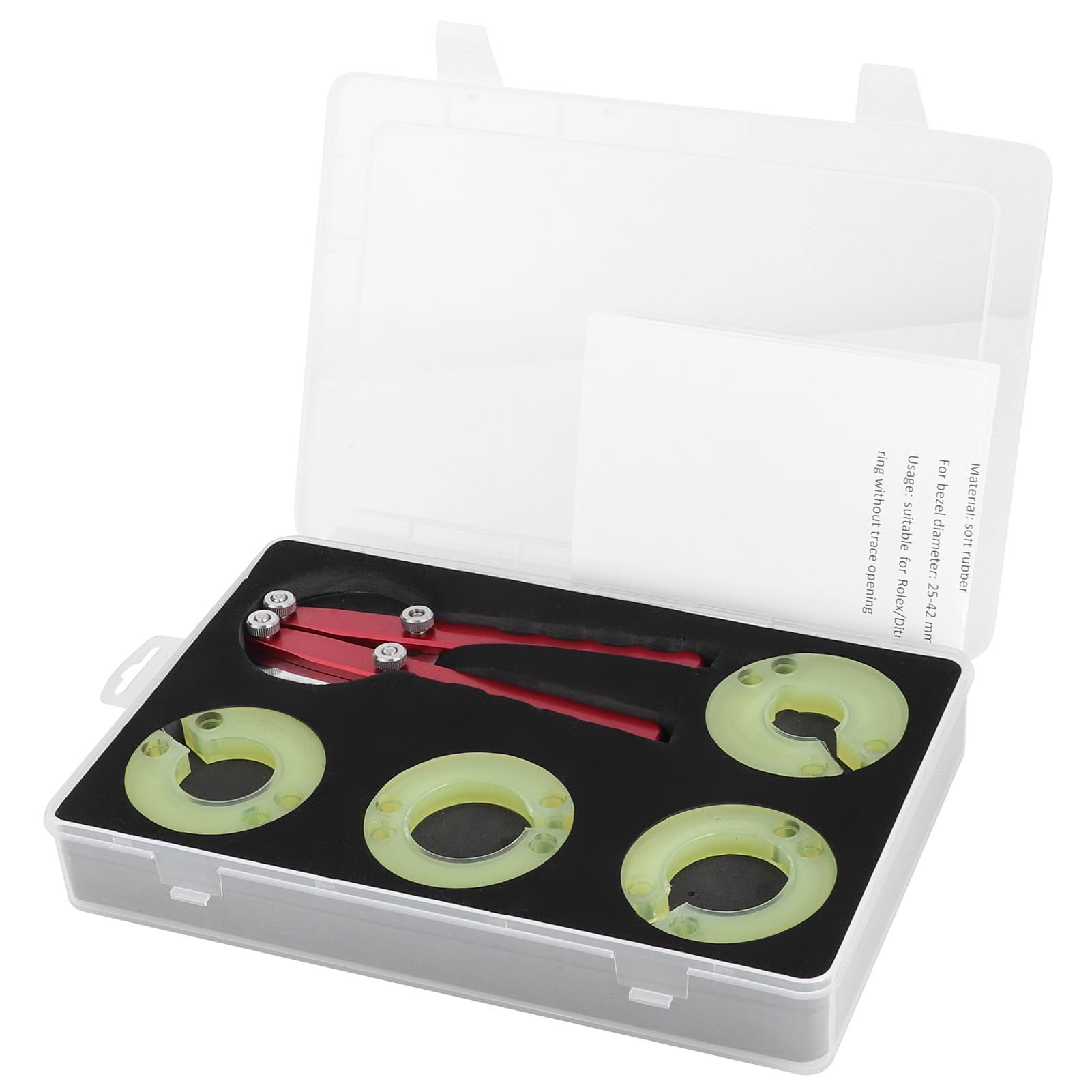 Kit di Riparazione per Orologiai Kit di Strumenti per Riparazione Orologi Set Orologi Set 4 Anelli in Gomma Morbida Aprire la Lunetta Dell'orologio del