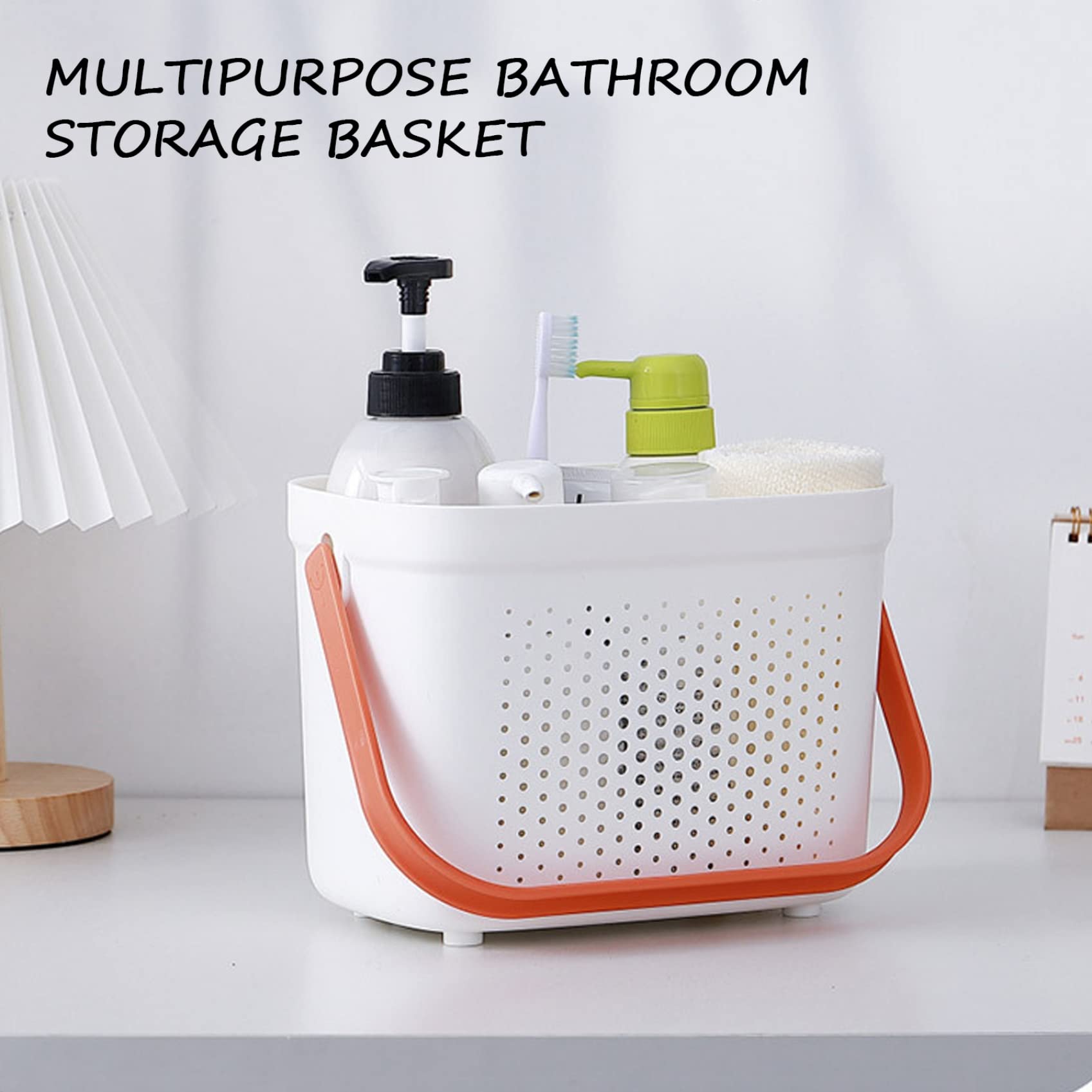 Cesta de Ducha portátil, Cesta de Malla para Ducha de plástico con asa, Organizador de Almacenamiento para baño, para despensa, Cocina.