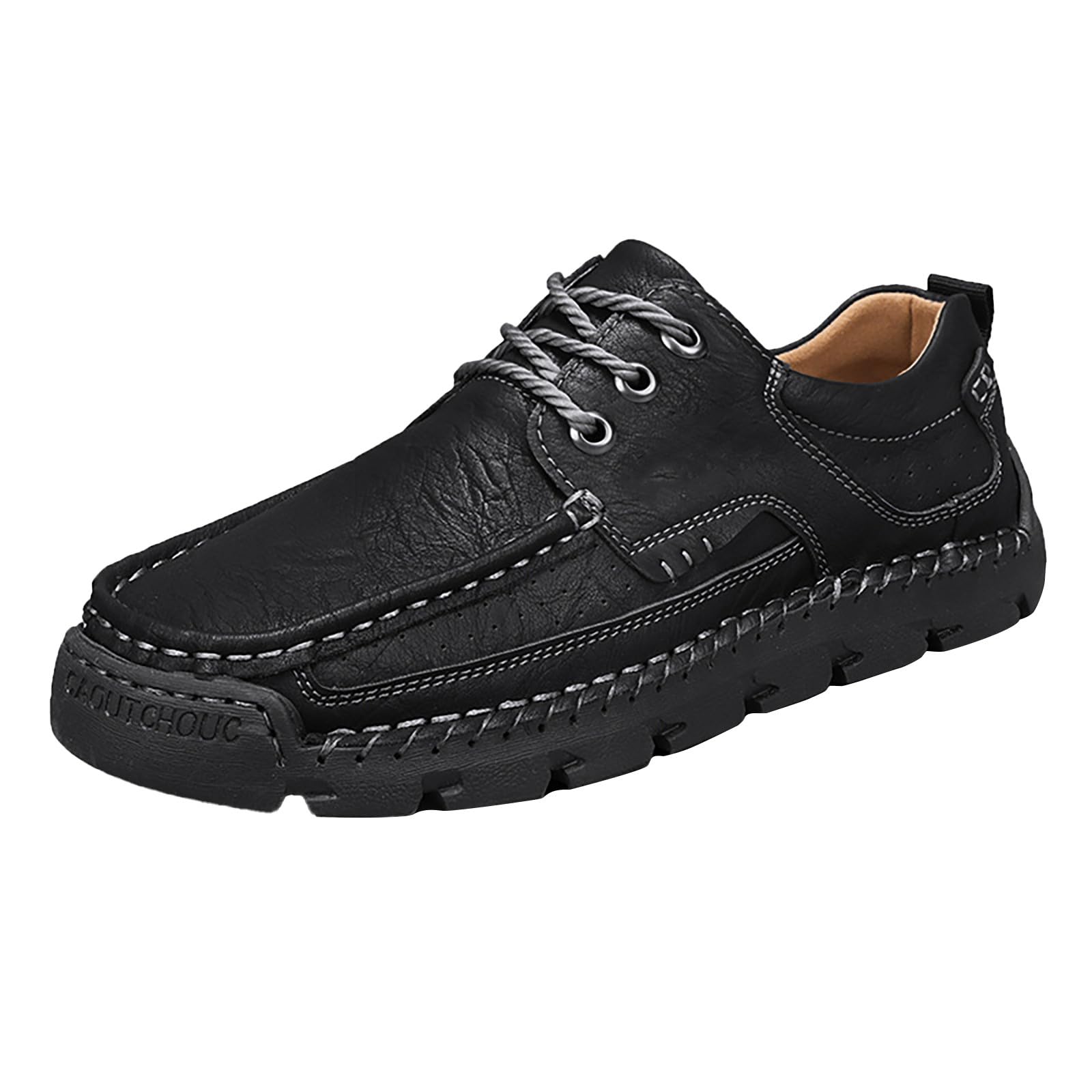 Zapatos casuales para hombre, zapatos de cuero con cordones