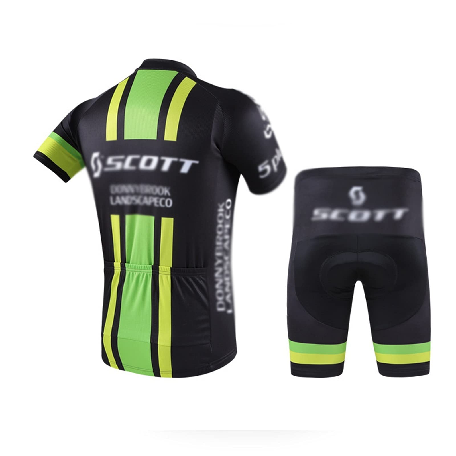 Męska odzież kolarska Męska Jazda na rowerze Jersey Sets Road Rower Krótki Rękaw BIB Spodnie z gąbką Wyściełane garnitury odzieży Męskie koszulki kolarskie(XL)