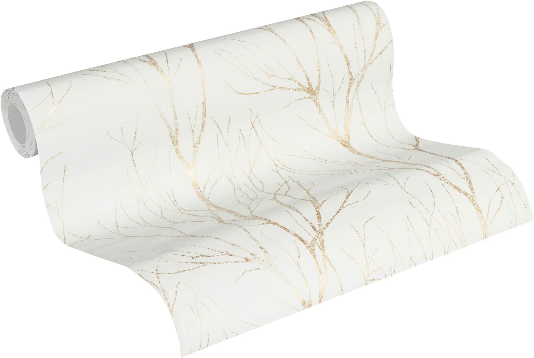 AS Création Papier Peint Intissé Paloma Beige Brun Métallisé