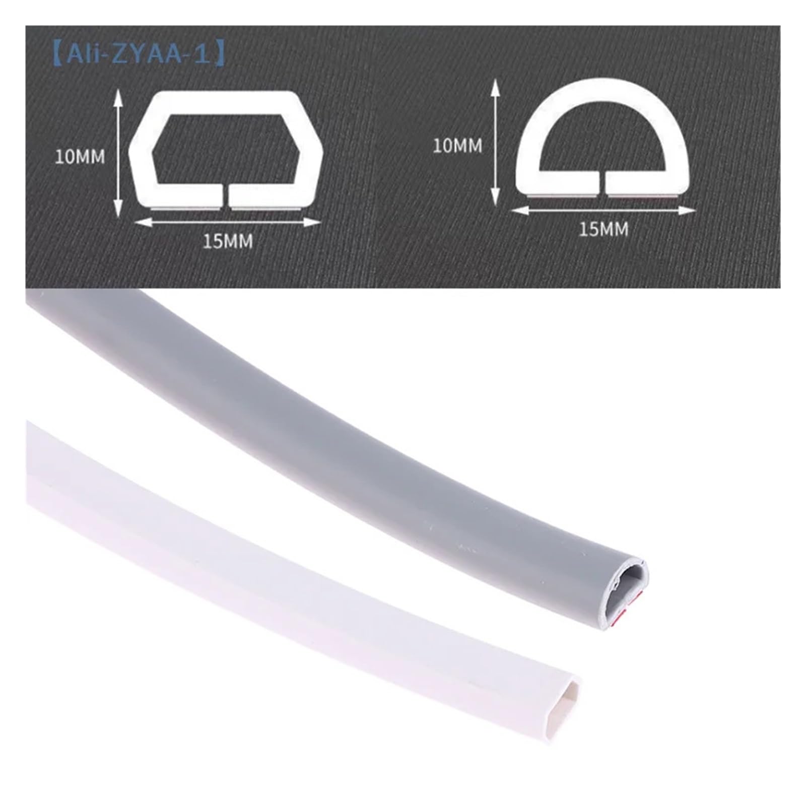 3/5 Meter PVC-Bodenkabel-Abdeckungshüllen, Flexible Kabelschutz for elektrische Leitungen, Selbstklebende Kabelverstecke(5M Trapezoid White)