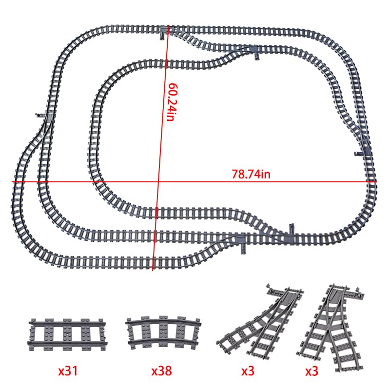 Building Blocks Train Track System - Urban Railway Accessories for Major Brands