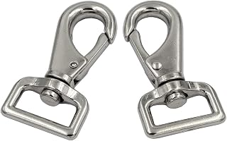 DGOL 5 Packs Metal Heavy Duty 1 inch Trigger Swivel Eye Snap Fastener Clips Clasp Webbing Belt Spring Hooks Length 2.9 inch