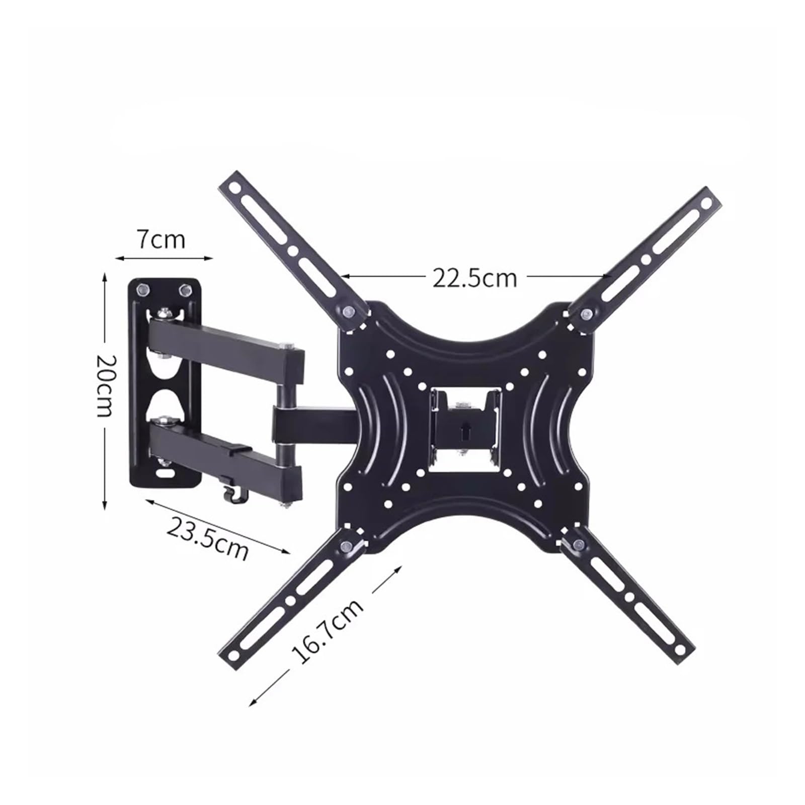 Supporto A Parete for TV Da 32-55 Pollici, 400x400 Mm, Carico Massimo 44 Libbre, Staffa TV Completamente Regolabile, Girevole E Inclinabile