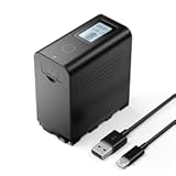 NP-F970 Multifunctional Battery Pack 10050mAh High Capacity with USB Output LCD Display for Sony NP-F970, NP-F975, NP-F960, NP-F950, NP-F930 Battery and Video Light -Upgraded