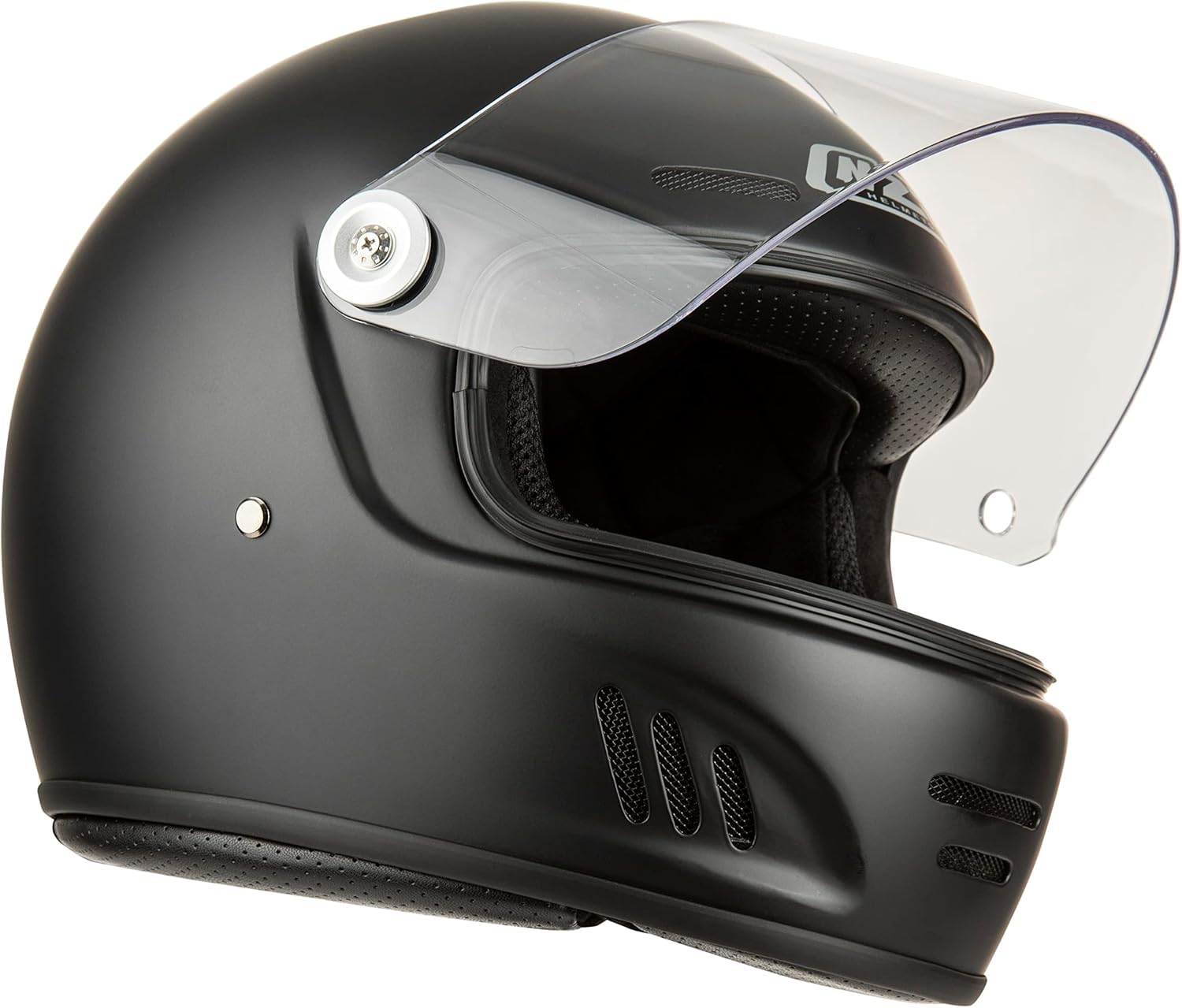NZI Casco de Moto Integral Club Sv Negro Mate Talla M Fibra de Vidrio