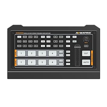 HVSO402U Portable Multi-Format Video Switcher 4-Channel Inputs with USB Type-C Ou UTS for Live Strea ng Remote Education Live Sports Concert Vlog -MAYIS