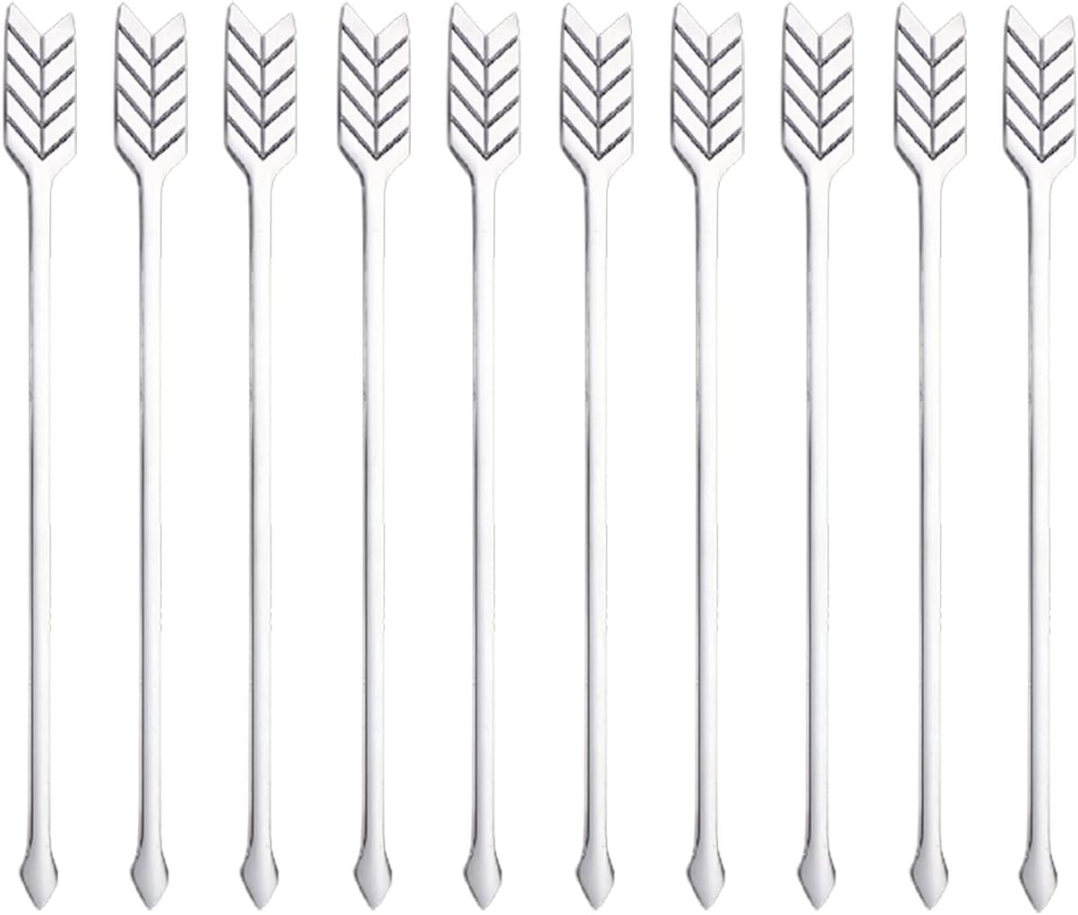 10 Pcs Stainless Steel Coffee Beverage Stirrers Stir