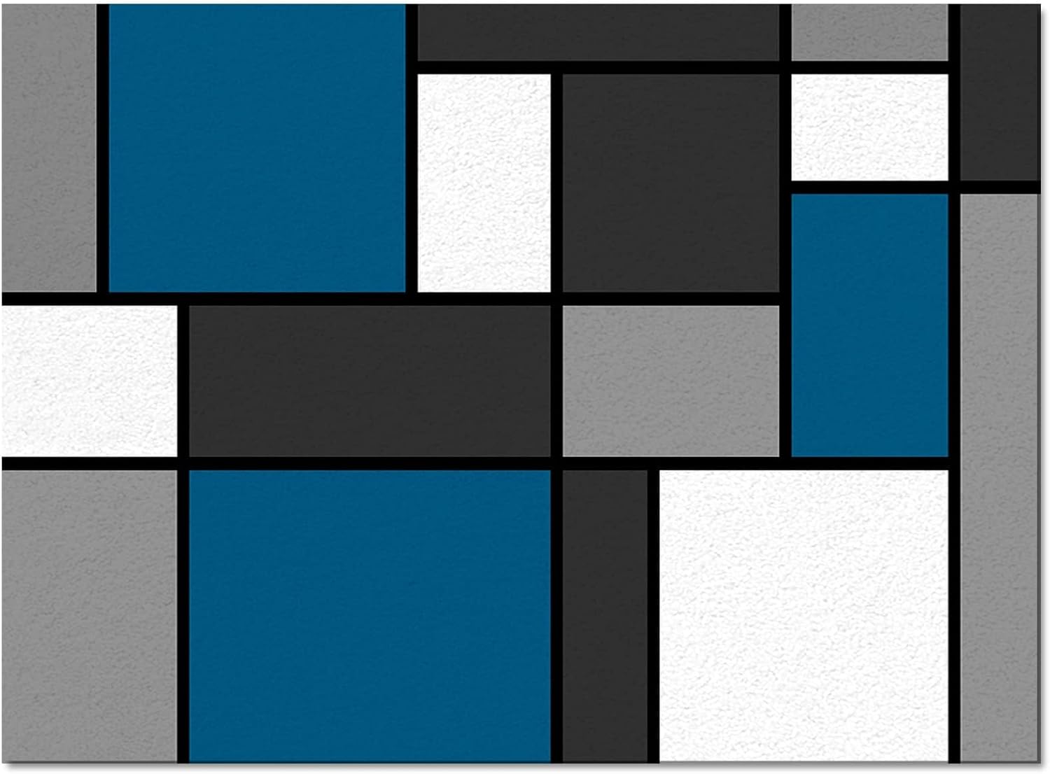 Blue Grey and White Geometry Area Rugs, Entryways Mat Fluffy Soft Machine Washable Breathable Durable for Room Living Room Indoor Outdoor Hallway, 5ft x 7ft